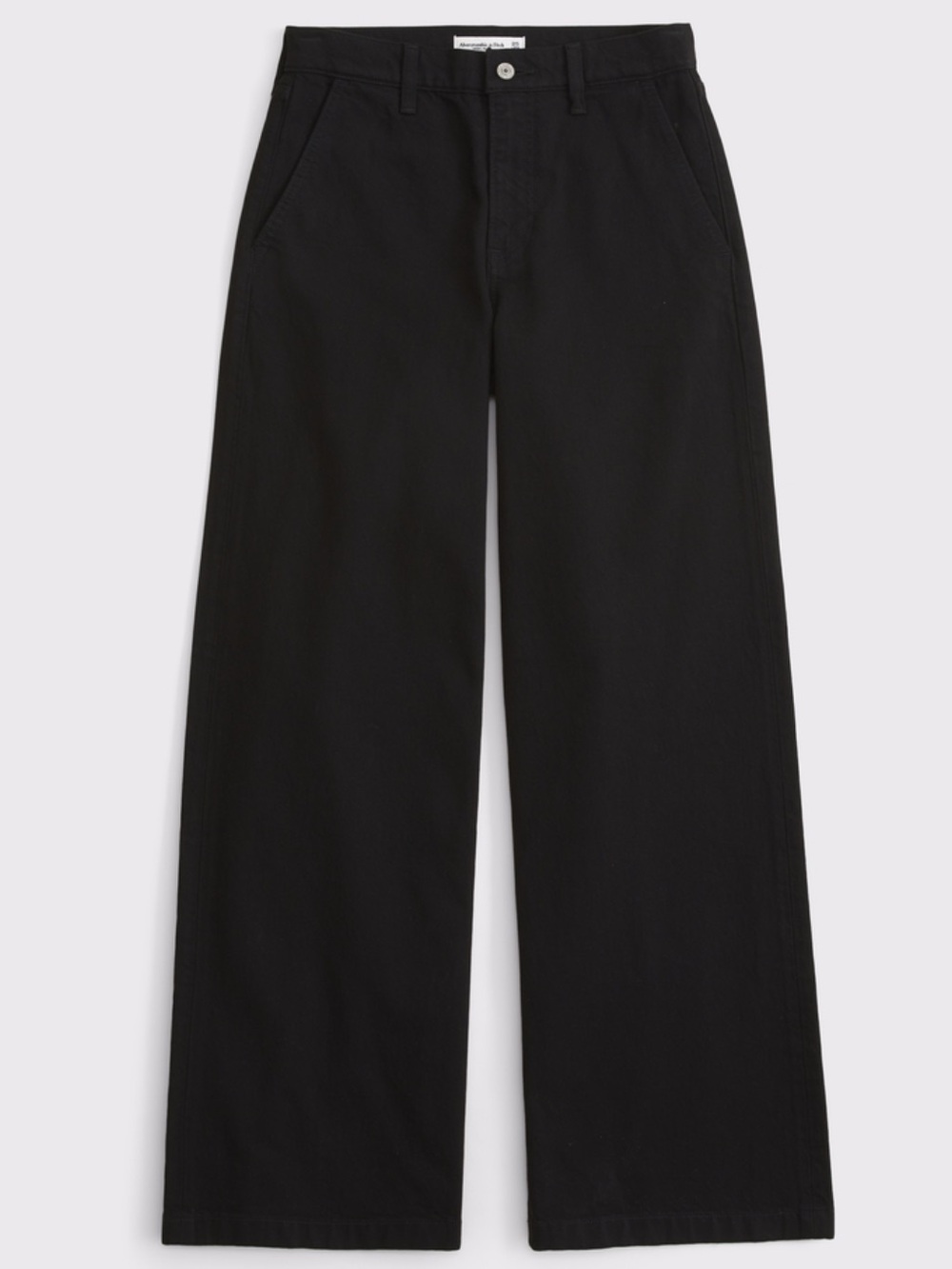 NWT Abercrombie & Fitch Curve Love Black High-Rise Wide-Leg Jeans